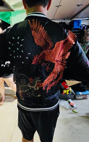 Customer photo review of Four Legendary Creatures Sukajan Souvenir Jacket