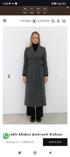 Customer photo review of Kuşaklı Maksi Taş Kaban