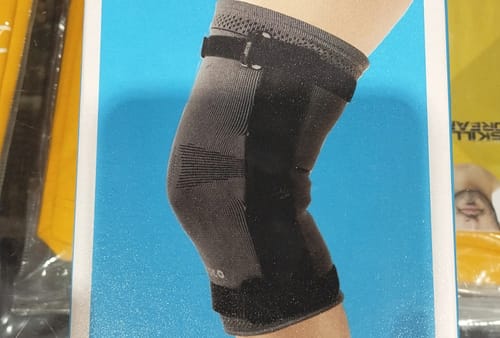 Customer photo review of Hinged Knee Cap | Supports the Knee joint with mediolateral hinges | Color - Grey (Single Piece)