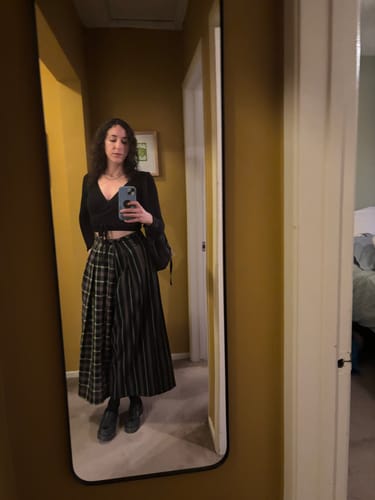 Customer photo review of FRIDA PANTS | STRIKE CHEX X STRIKE STRIPE