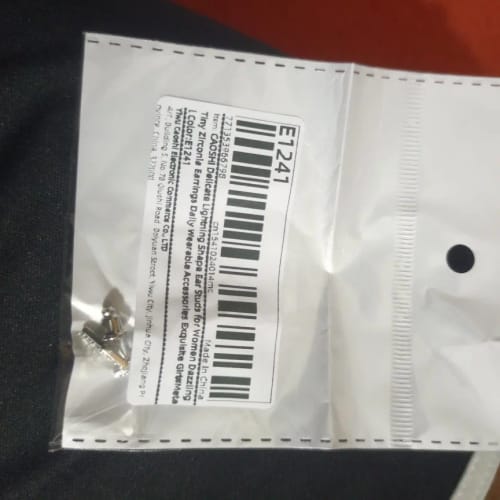 Customer photo review of Lightning Bolt Earrings