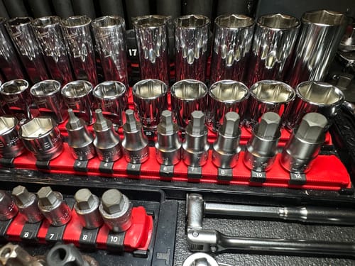 Customer photo review of Ko-Ken RS3010M/8-L38 3/8 Sq. Dr. Bit Socket set 3mm-12mm Hex Length 38mm 8 pieces