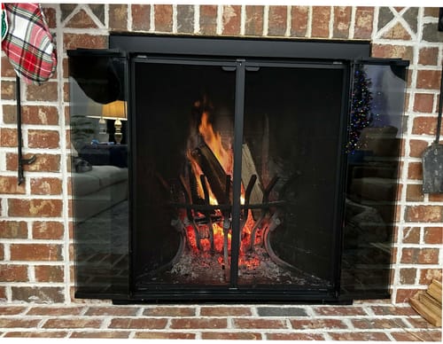 Customer photo review of Brookfield - Masonry & Prefab Fireplace Glass Doors