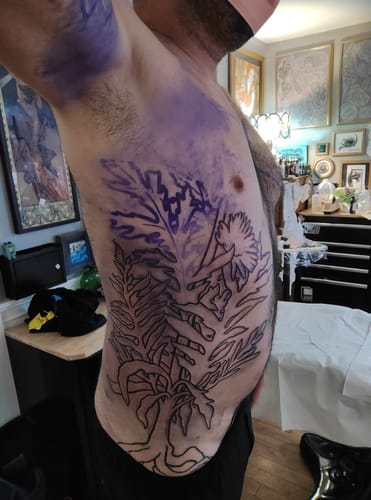 Customer photo review of Painless Tattoo Numbing Cream