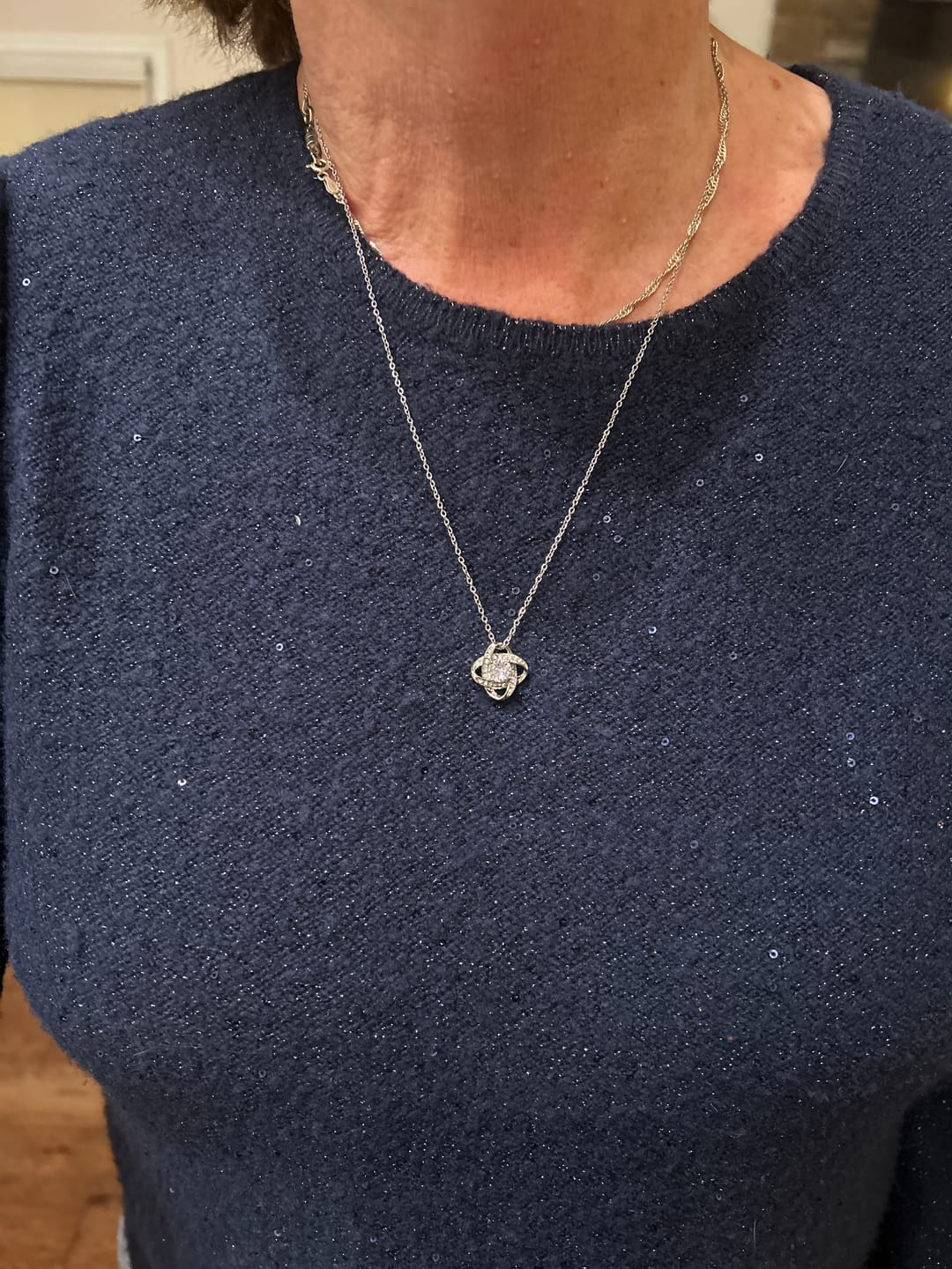 Customer photo review of Beautiful Soulmate Gift, "My Last Everything", Knot Necklace