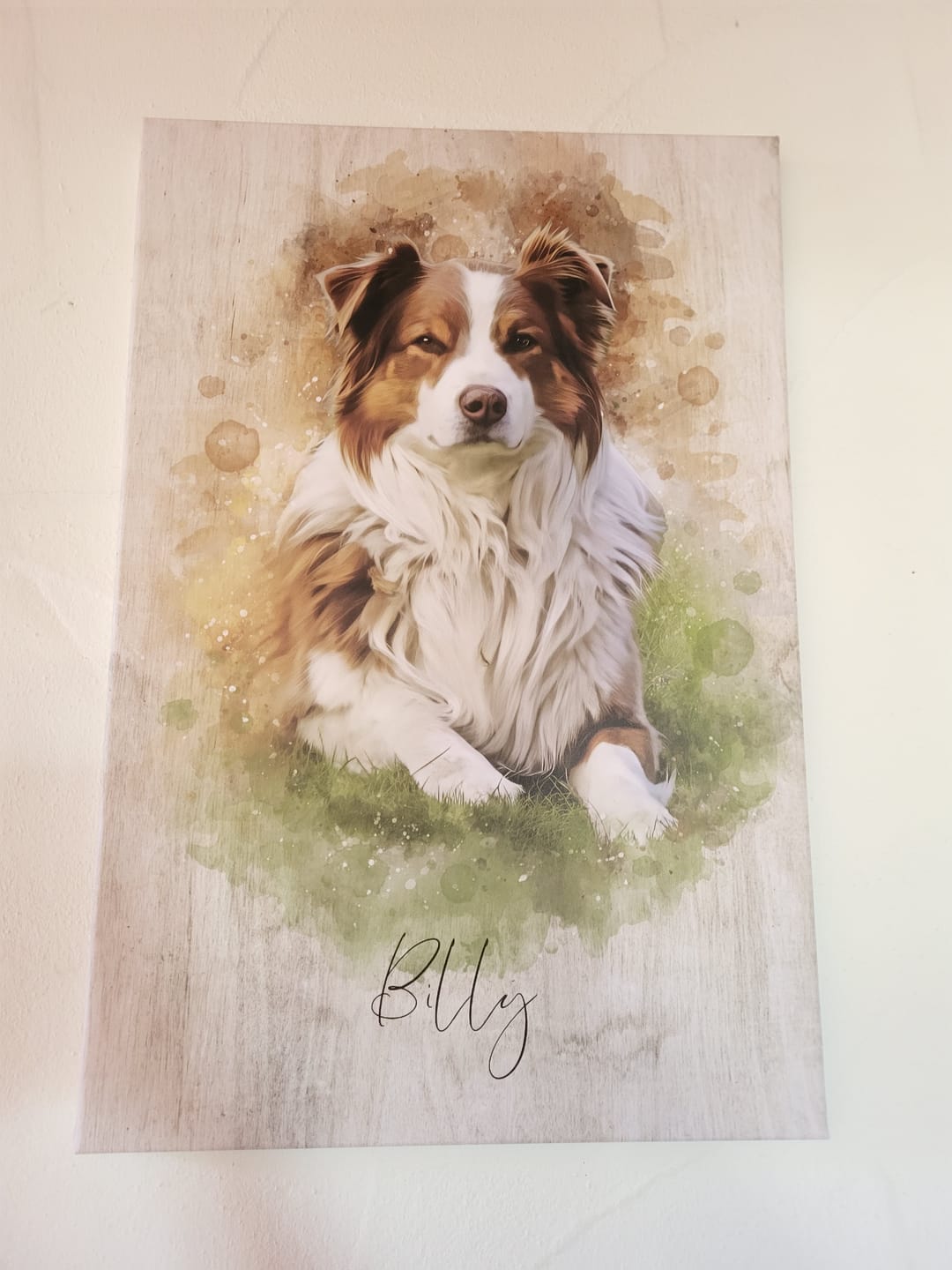 Customer photo review of Dein Hund als Aquarell Tierportrait | Geschenk für Hundebesitzer