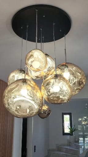 Customer photo review of Lava Bubble Pendant Chandelier