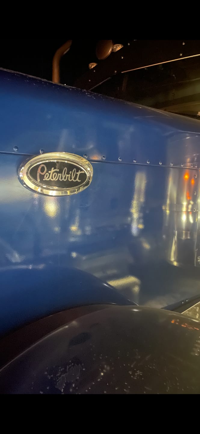 Customer photo review of Custom Peterbilt Emblem Decal Replacements Made In The USA (Choose Color)