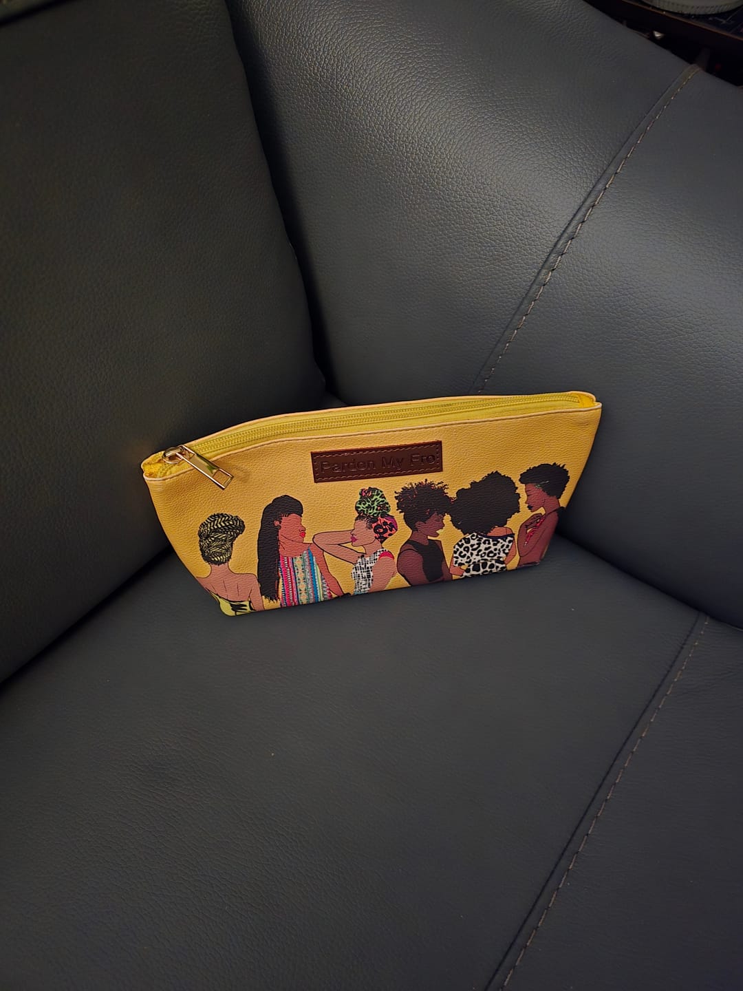 Customer photo review of Squad Yellow Cosmetic Bag