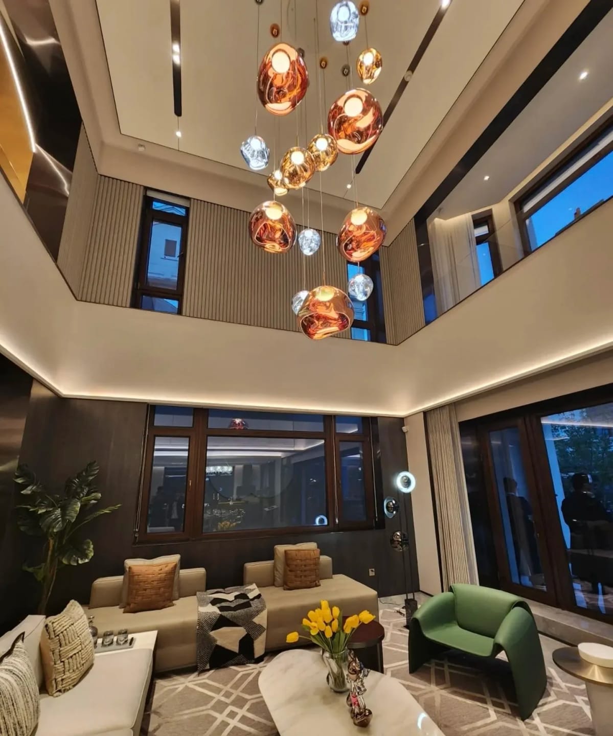 Customer photo review of Lava Bubble Pendant Chandelier