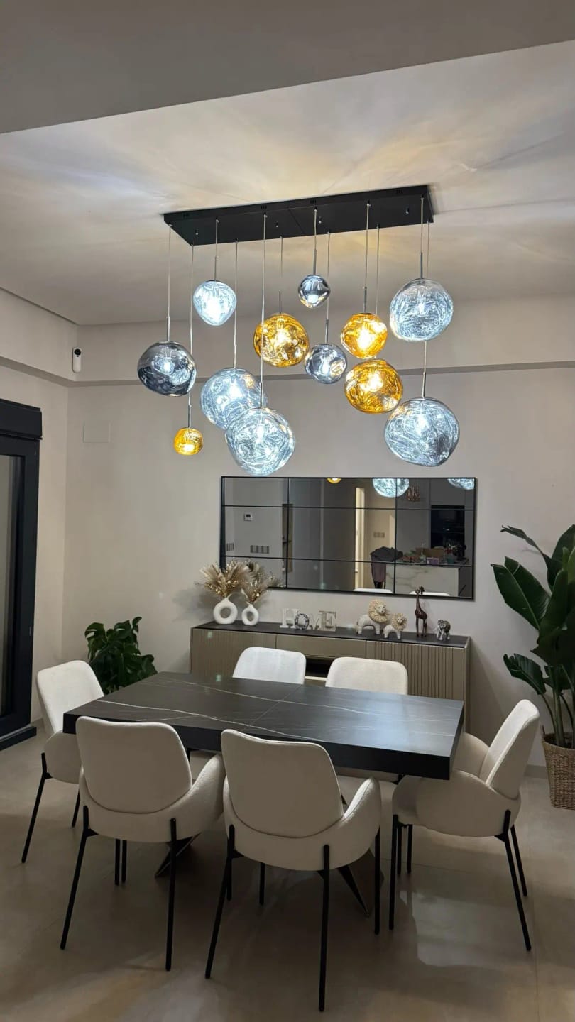 Customer photo review of Lava Bubble Pendant Chandelier