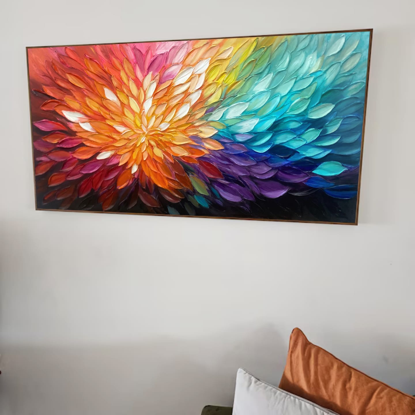 Customer photo review of Colorful Abstract Textured Painting Canvas #AT067