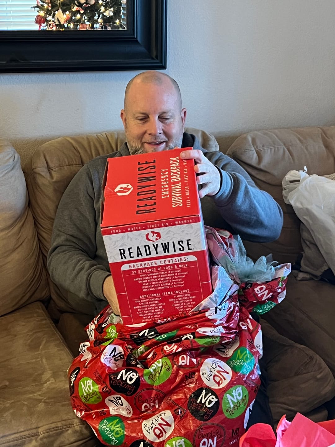Customer photo review of ReadyWise Red Survival Backpack