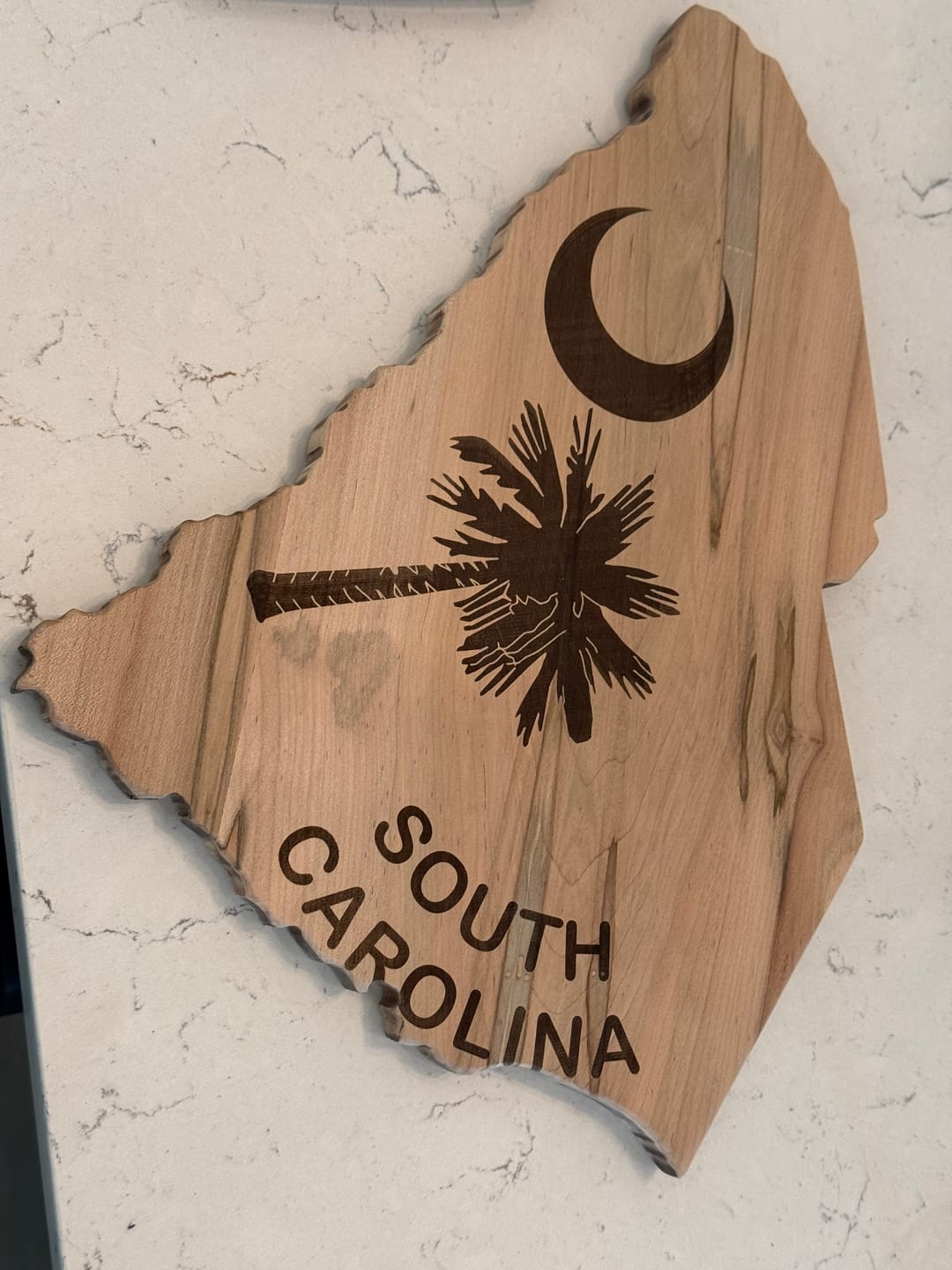 Customer photo review of 15.3x12.0" State Of South Carolina Acrylic Router Template