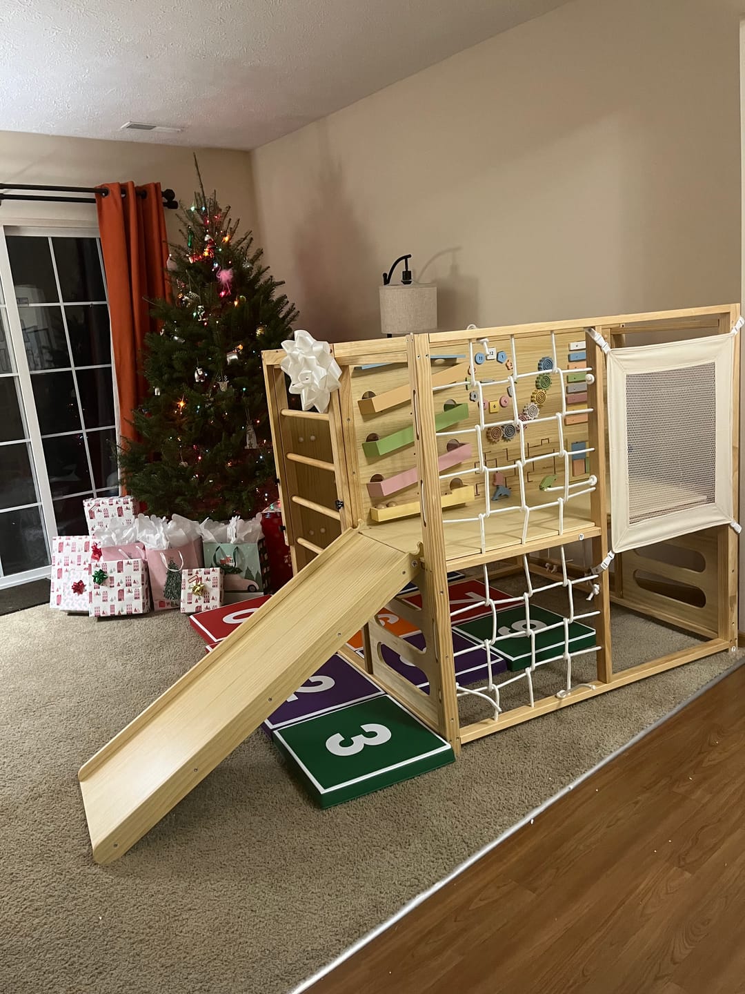 Customer photo review of Alpine Adventure Indoor Play Gym – Climber, Slide & Kids Activity Set