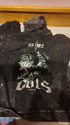 Customer photo review of Guts - Acid Wash Hoodie