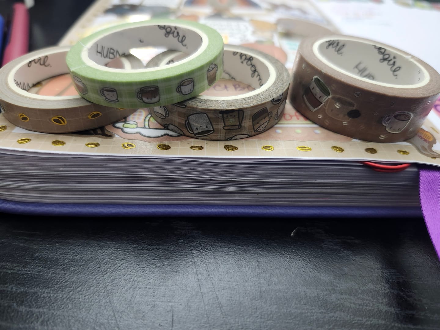 Customer photo review of Coffee Lovers Washi Tape (Set of 4)