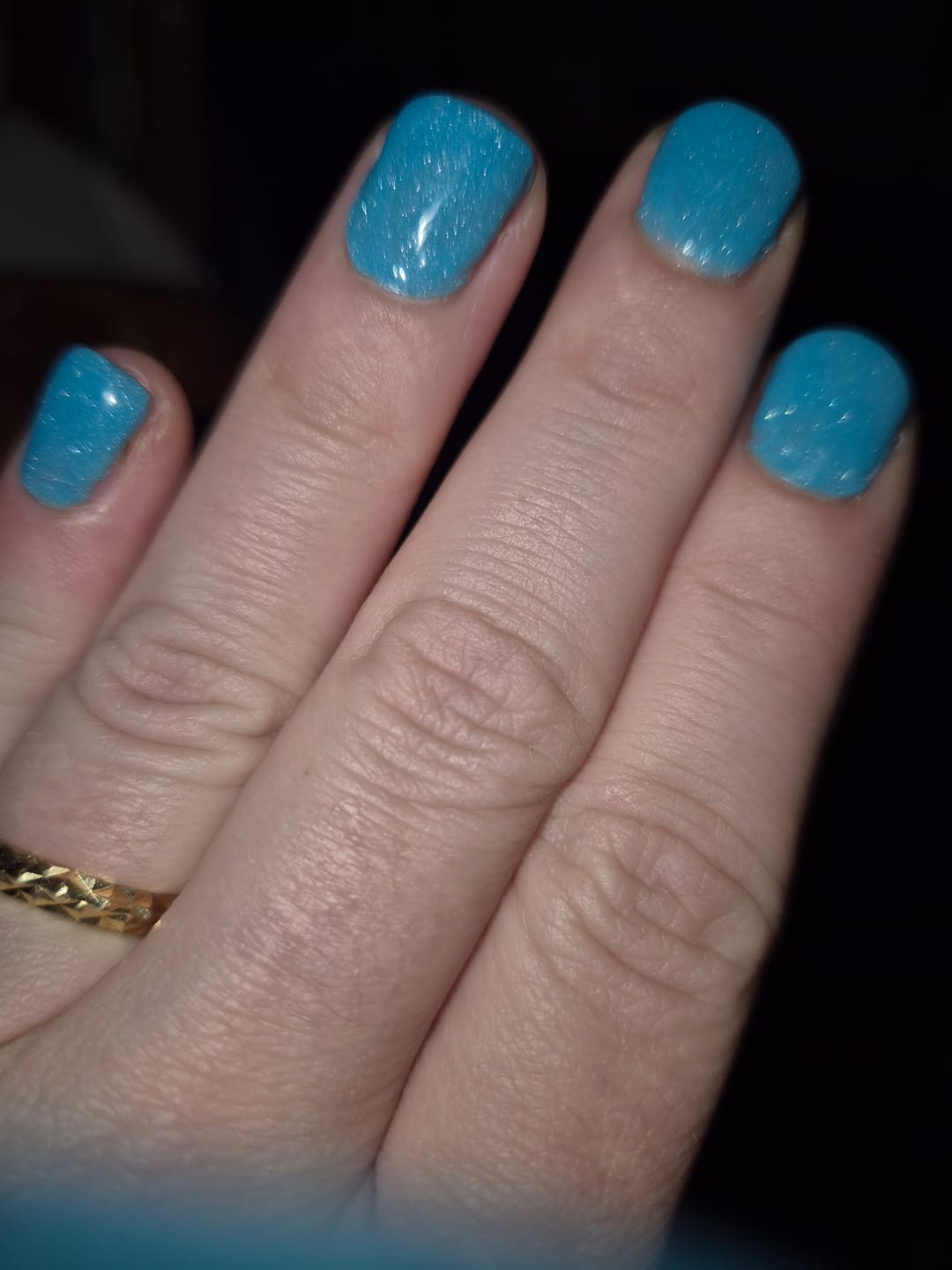 Customer photo review of Presedential Blue Dipping Powder