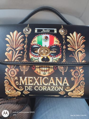 Customer photo review of Mexicana de corazón - Personalized Leather Satchel Bag MEX04S4