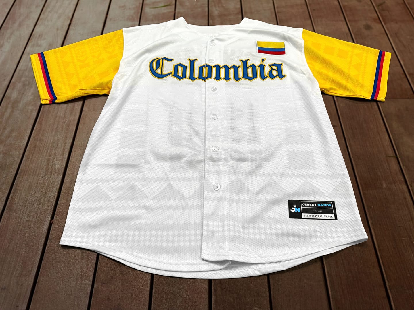 Customer photo review of Colombia Custom Baseball Jersey