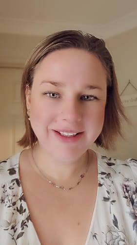 Customer photo review of Sideways Initial Letter Necklace