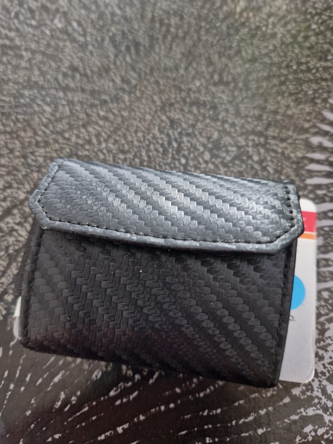 Customer photo review of Nano Boy Pocket card holder wallet with leather coin pocket