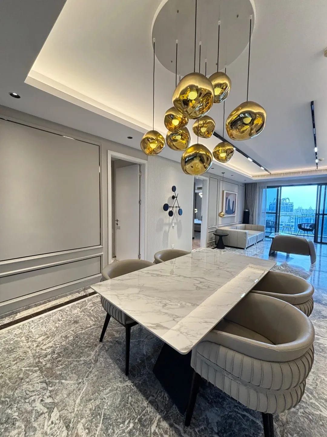 Customer photo review of Lava Bubble Pendant Chandelier
