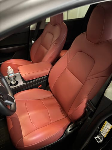 Customer photo review of EVAAM® Leather Full Seat Covers for Tesla  Model 3/Y/S/X