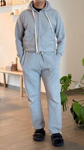 Customer photo review of 17.5 oz Terry Cloth Full-Zip Hoodie - Gray