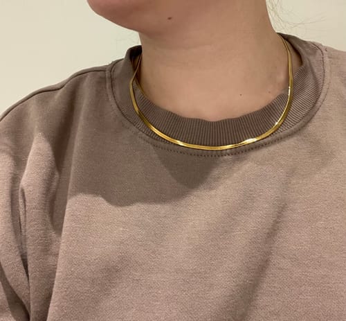 Customer photo review of Gold flat snake chain 3mm
