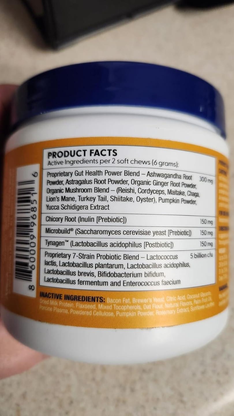Customer photo review of Belly Buddies Probiotics for Dogs
