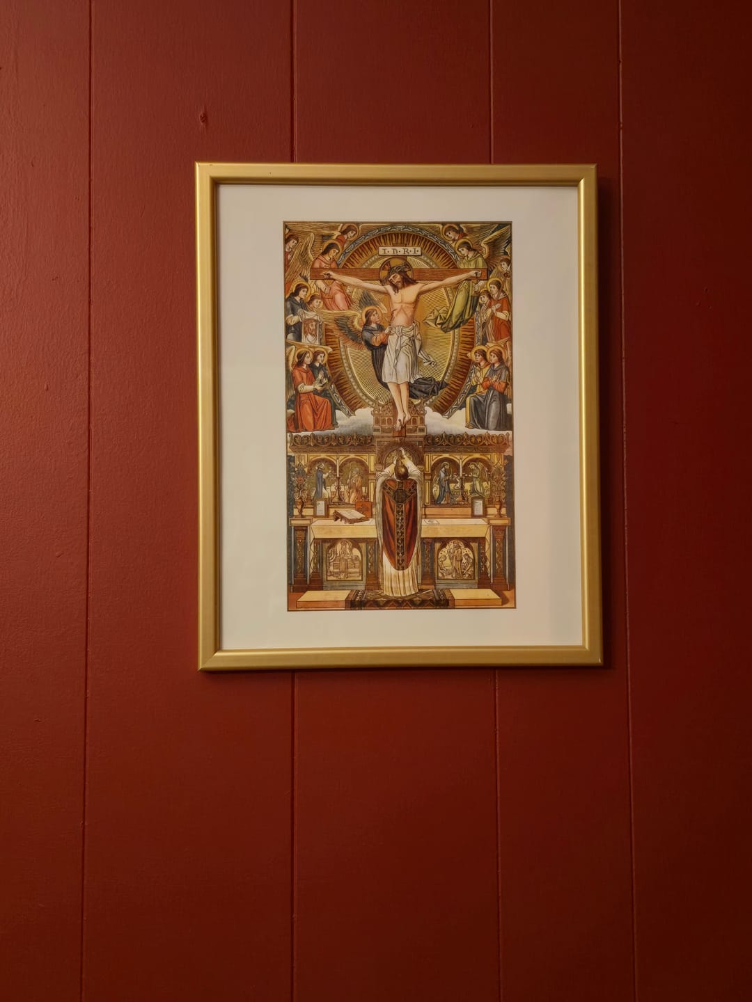 Customer photo review of The Holy Mass –4 Sizes – based on a Vintage Holy Card – Catholic Art Print – Archival Quality