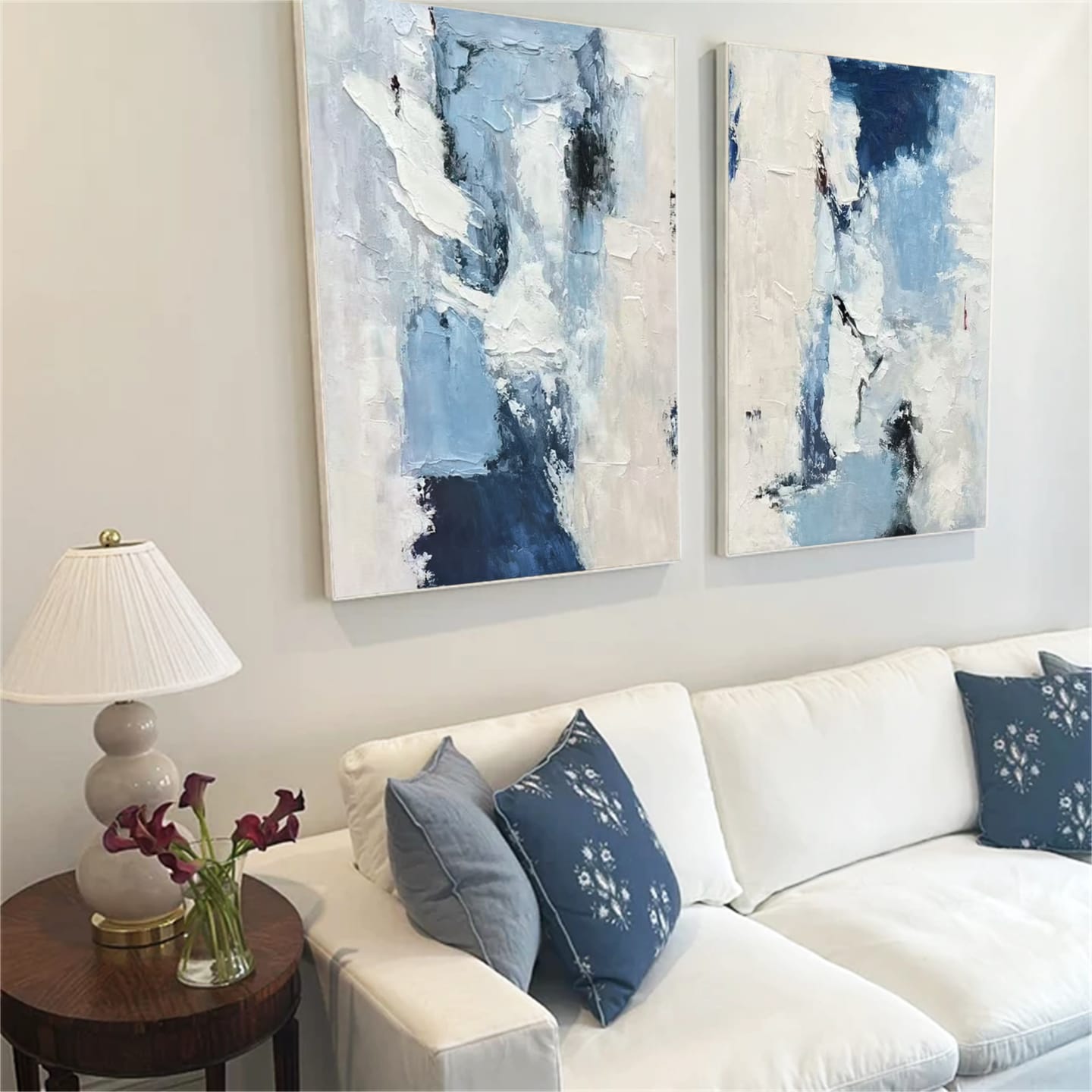 Customer photo review of Abstract Painting Canvas Set of 2 #AP071