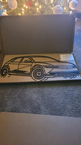 Customer photo review of Your Custom Car Silhouette Metal Wall Art