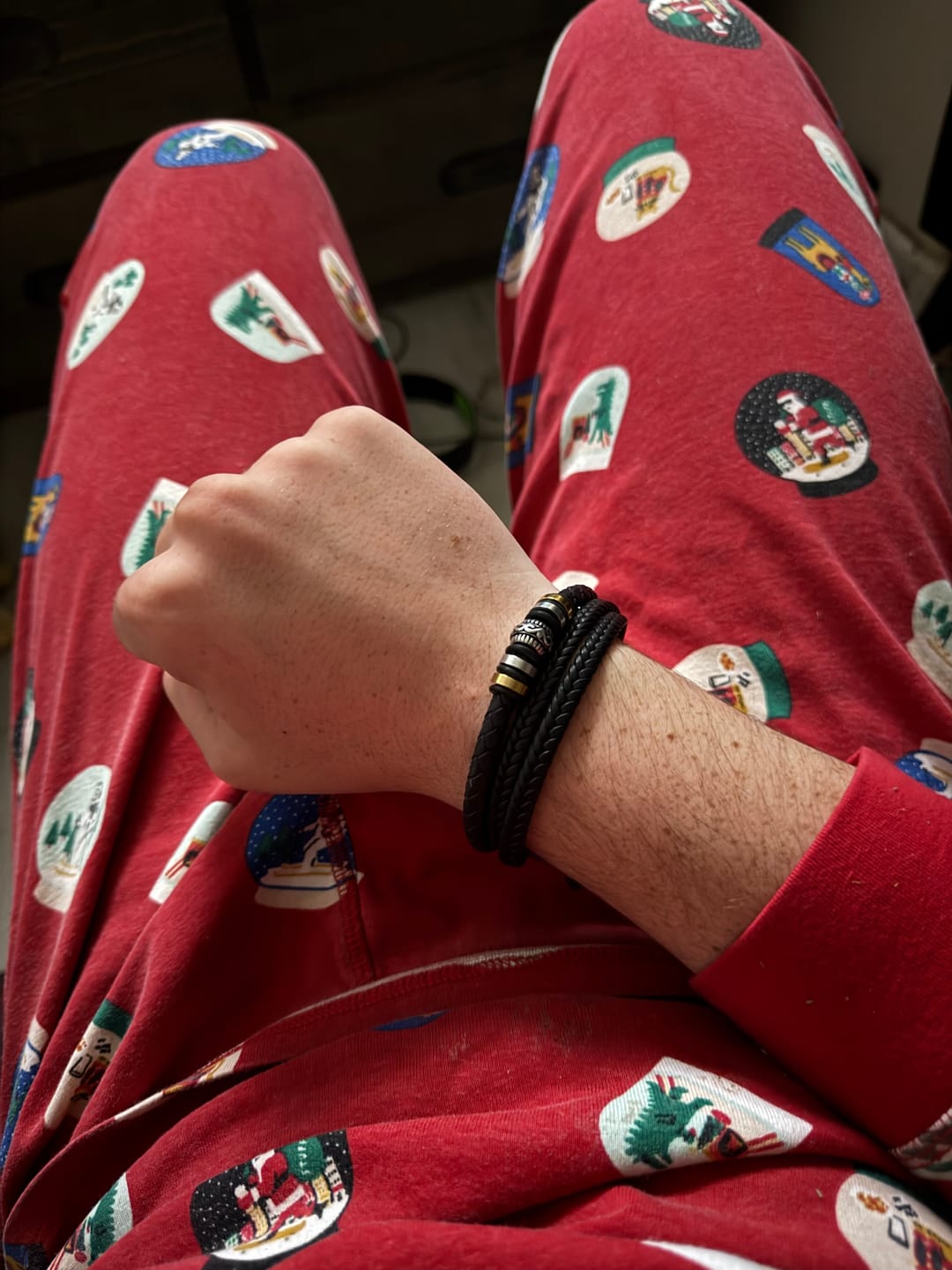 Customer photo review of Love You Forever | Men's Leather Gift Bracelet