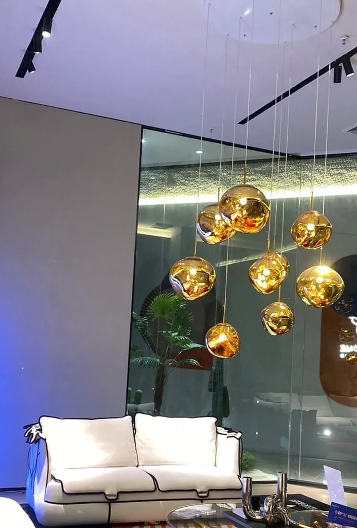 Customer photo review of Lava Bubble Pendant Chandelier