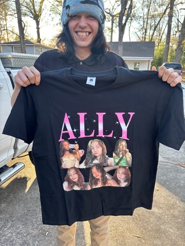 Customer photo review of CUSTOM VINTAGE TEE