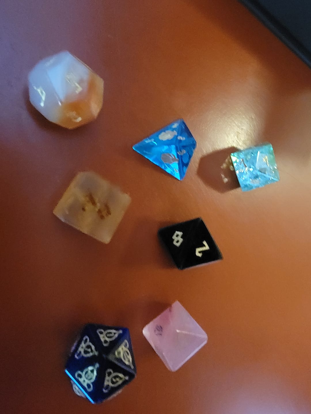 Customer photo review of Mystery Stone *Mixed* Dice Set