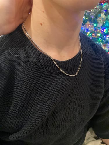 Customer photo review of 3.5mm Cuban Link Chain