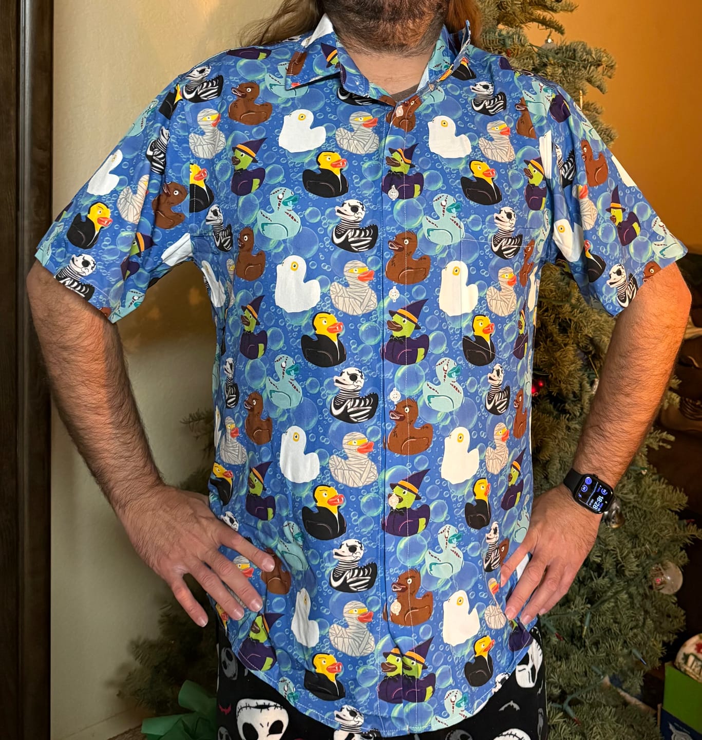 Customer photo review of Monster Rubber Duckies Button Up Shirt