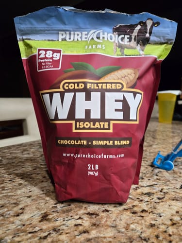 Customer photo review of Whey Protein Isolate Chocolate