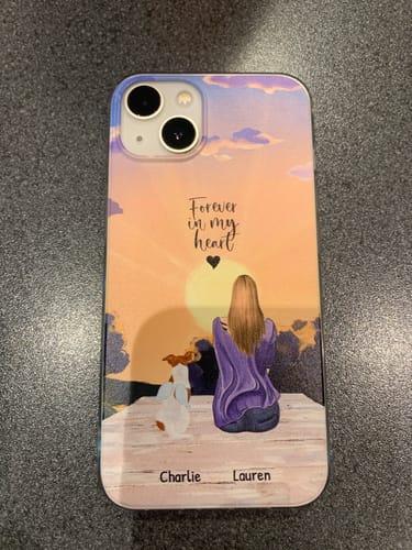 Customer photo review of Together with my pet - Personalised Phone Case