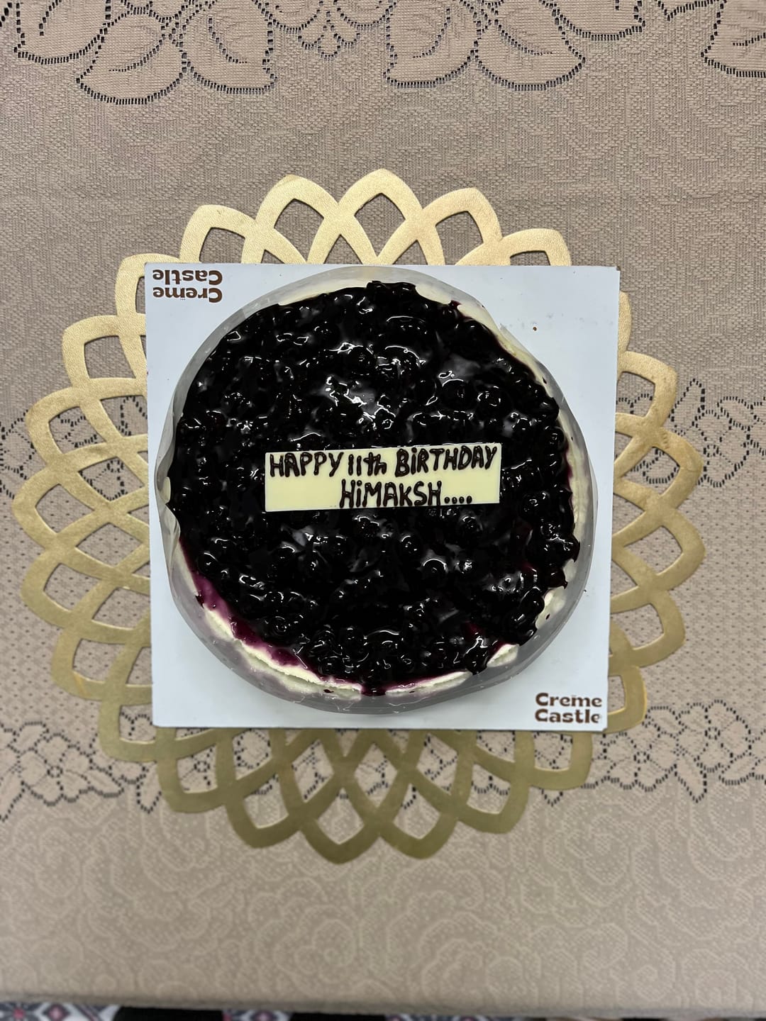 Customer photo review of Blueberry Baked Cheesecake