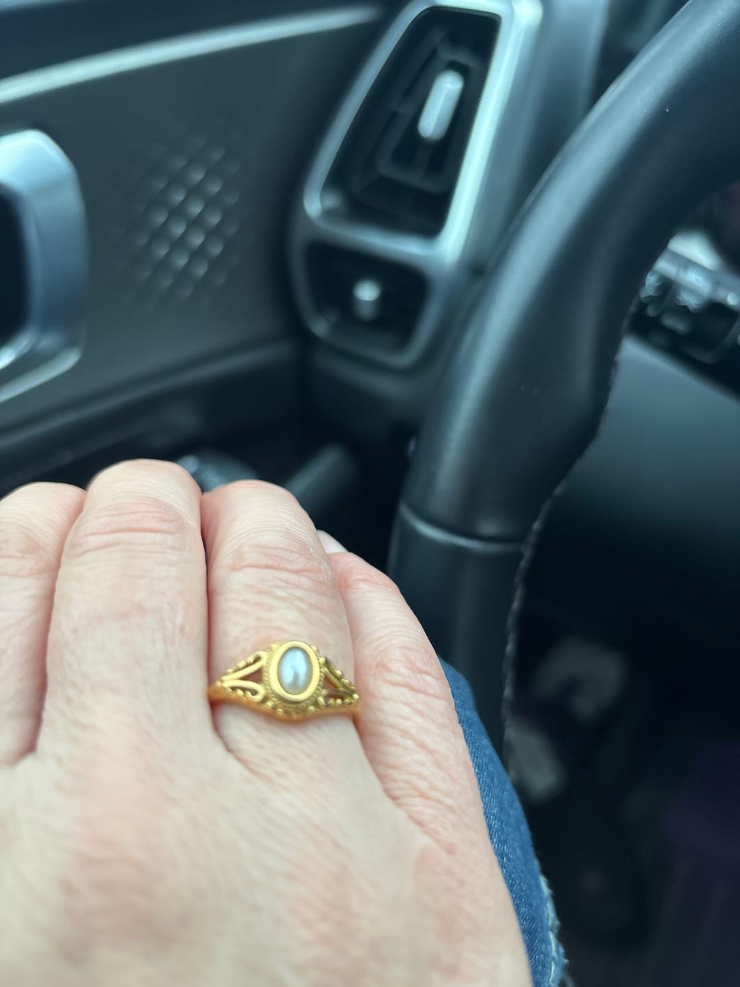 Customer photo review of Vintage Royal Pearl Ring