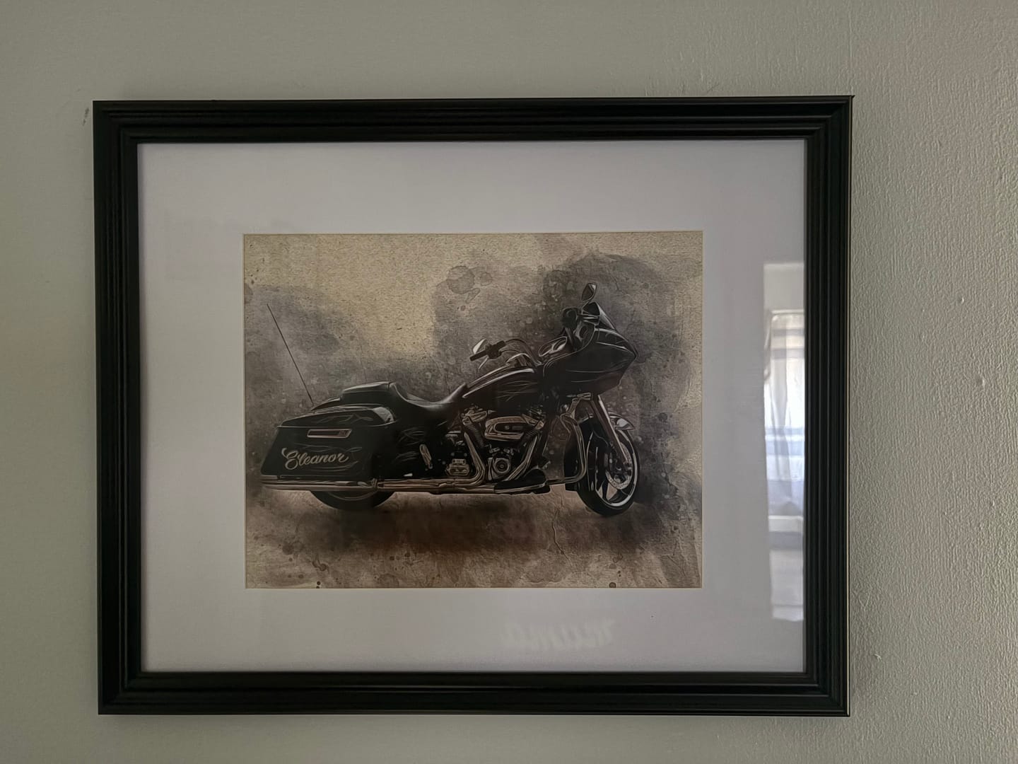 Customer photo review of Personalized Motocycle photo Painting