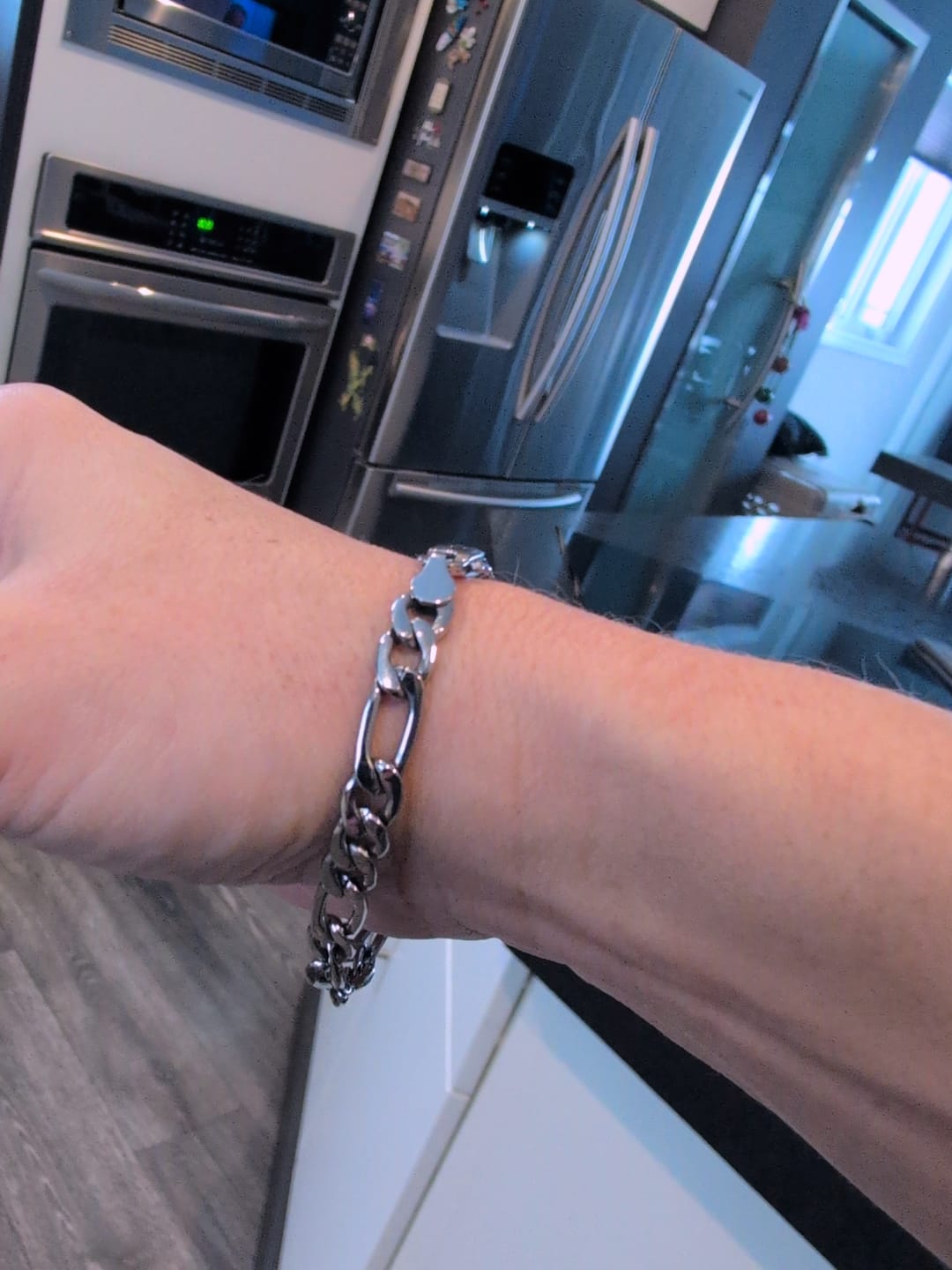 Customer photo review of 7mm Figaro Link Bracelet