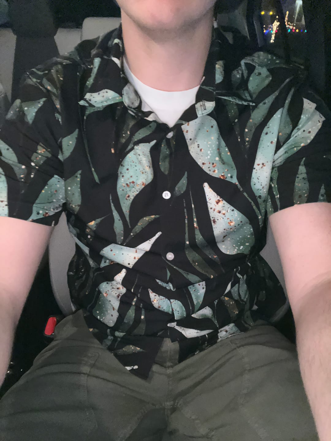 Customer photo review of Growing Leaves Metallic Specs Button Up Shirt