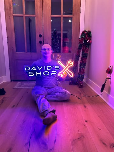 Customer photo review of David's Shop - Premium Neon Artwork