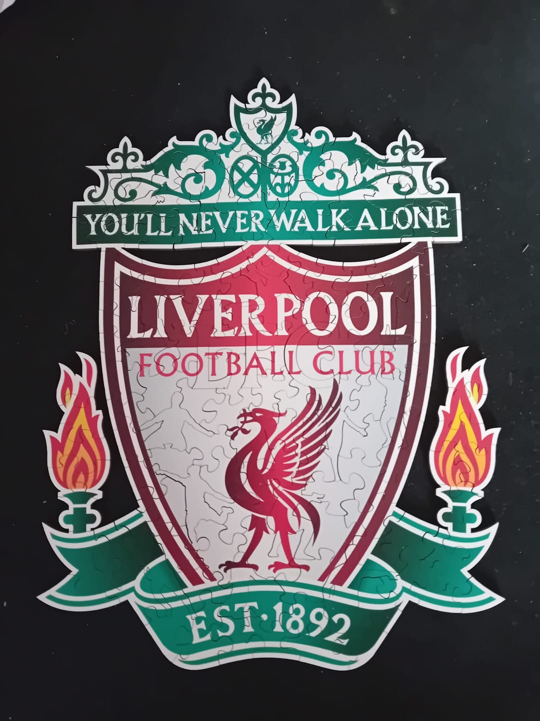 Customer photo review of Liverpool FC® Crest - Wooden Puzzle