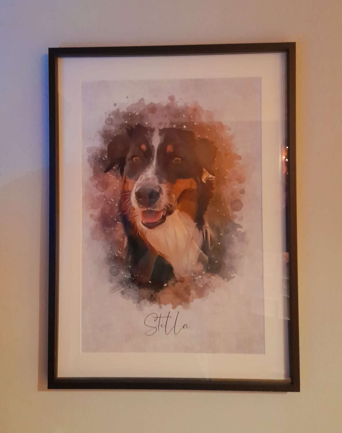 Customer photo review of Dein Hund als Aquarell Tierportrait | Geschenk für Hundebesitzer